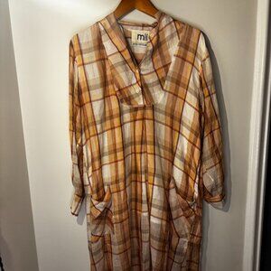 Mii Collection Long Plaid Dress with Pockets
